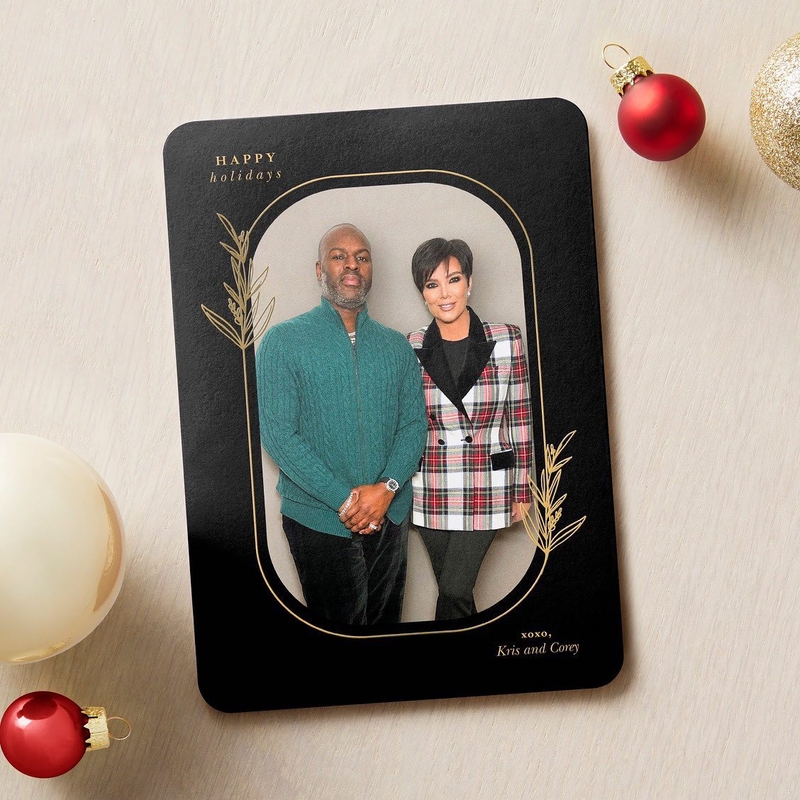 The Couple’s First Holiday Card | Instagram/@krisjenner